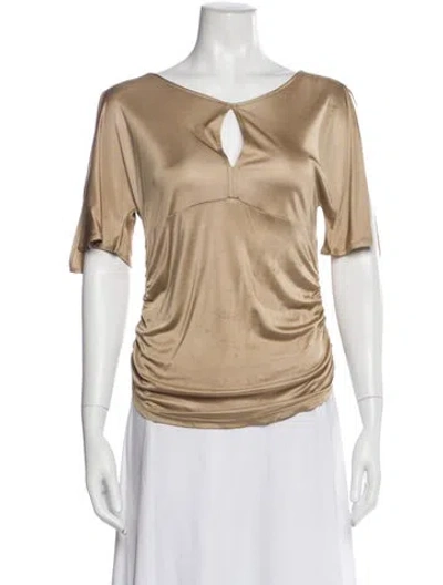 Pre-owned Versace Jeans Couture Vintage 2000's Top In Gold
