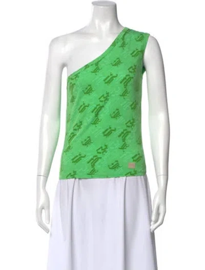 Pre-owned Versace Jeans Couture Vintage 2000's Top In Green