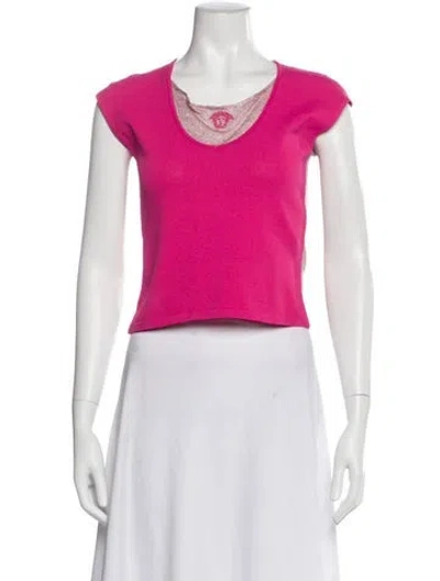 Pre-owned Versace Jeans Couture Vintage 2000's Top In Pink