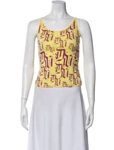 Pre-owned Versace Jeans Couture Vintage 2003 Top In Yellow