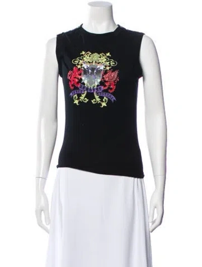 Pre-owned Versace Jeans Couture Vintage 2004 Top In Black