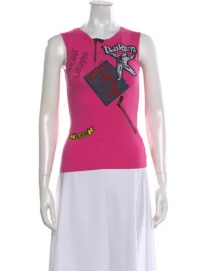 Pre-owned Versace Jeans Couture Vintage 2004 Top In Pink