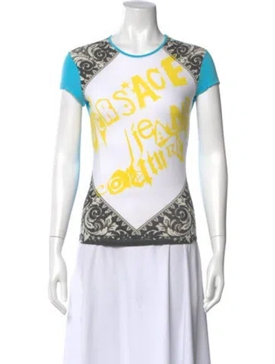 Pre-owned Versace Jeans Couture Vintage 2005 T-shirt In Blue