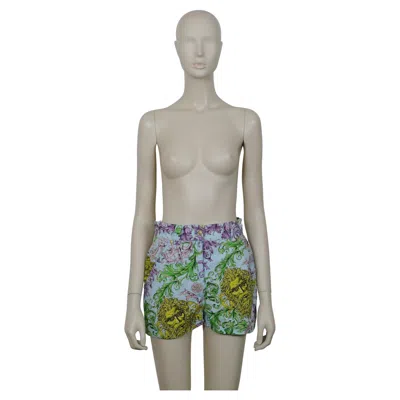 Pre-owned Versace Jeans Couture Vintage Barocco Print Shorts In Gray