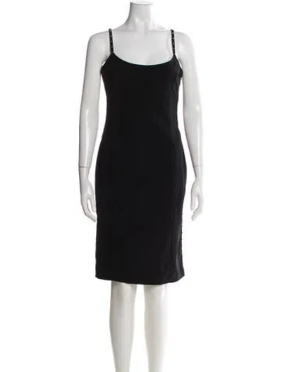 Pre-owned Versace Jeans Couture Vintage Knee-length Dress In Black