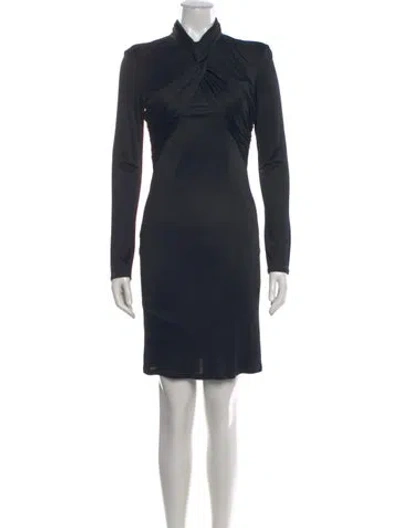 Pre-owned Versace Jeans Couture Vintage Knee-length Dress In Black