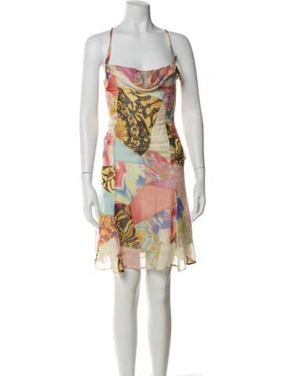Pre-owned Versace Jeans Couture Vintage Knee-length Dress In Multi