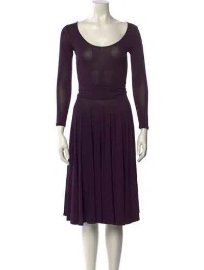 Pre-owned Versace Jeans Couture Vintage Knee-length Dress In Purple