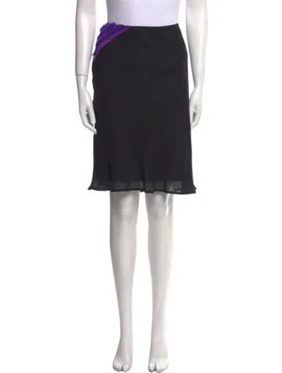 Pre-owned Versace Jeans Couture Vintage Knee-length Skirt In Black
