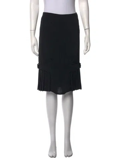 Pre-owned Versace Jeans Couture Vintage Knee-length Skirt In Black