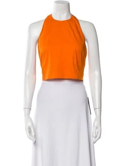 Pre-owned Versace Jeans Couture Vintage Late 1990's - Early 2000's Crop Top W/ Tags In Orange