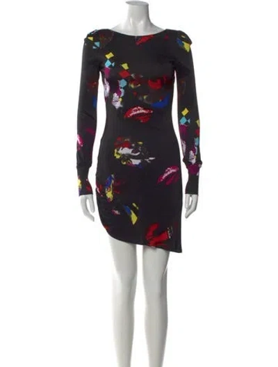 Pre-owned Versace Jeans Couture Vintage Mini Dress In Black