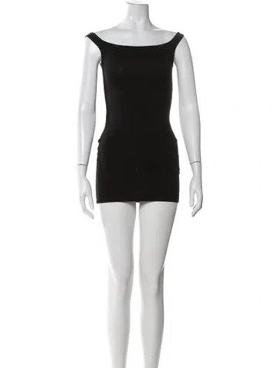 Pre-owned Versace Jeans Couture Vintage Mini Dress In Black
