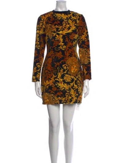 Pre-owned Versace Jeans Couture Vintage Mini Dress In Black