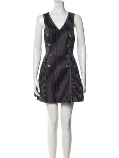 Pre-owned Versace Jeans Couture Vintage Mini Dress In Blue
