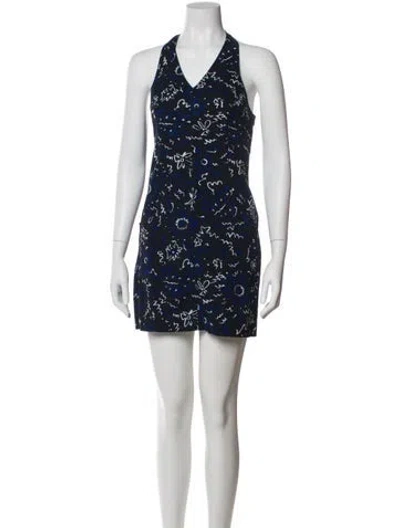 Pre-owned Versace Jeans Couture Vintage Mini Dress In Blue