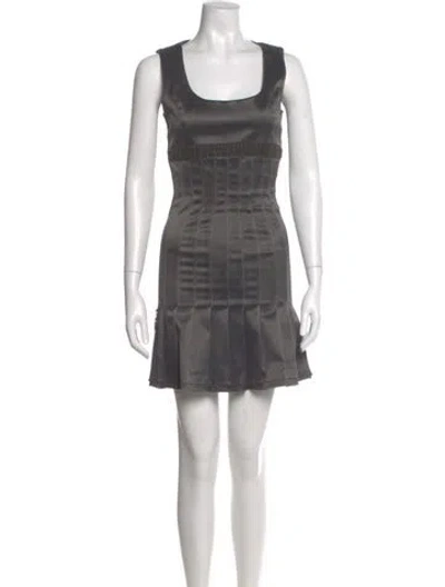 Pre-owned Versace Jeans Couture Vintage Mini Dress In Gray