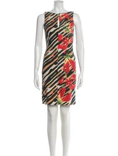 Pre-owned Versace Jeans Couture Vintage Mini Dress In Multi