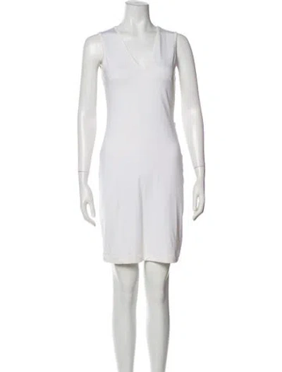 Pre-owned Versace Jeans Couture Vintage Mini Dress In Neutral