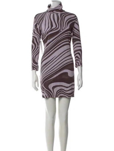 Pre-owned Versace Jeans Couture Vintage Mini Dress In Purple