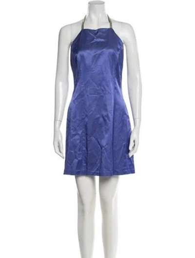Pre-owned Versace Jeans Couture Vintage Mini Dress In Purple