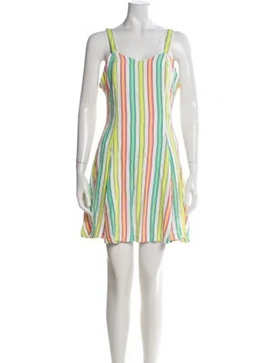 Pre-owned Versace Jeans Couture Vintage Mini Dress In White