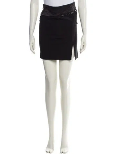 Pre-owned Versace Jeans Couture Vintage Mini Skirt In Black