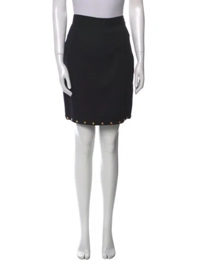 Pre-owned Versace Jeans Couture Vintage Mini Skirt In Black
