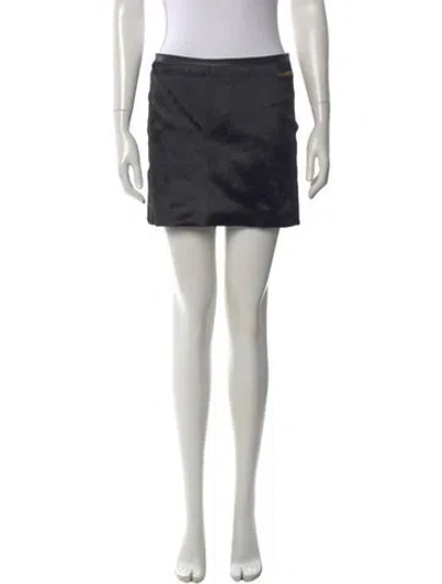 Pre-owned Versace Jeans Couture Vintage Mini Skirt In Black