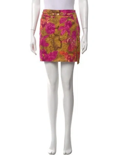 Pre-owned Versace Jeans Couture Vintage Mini Skirt In Pink