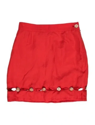 Pre-owned Versace Jeans Couture Vintage Mini Skirt In Red