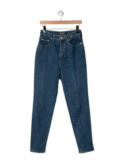 Pre-owned Versace Jeans Couture Vintage Slim Fit Jeans In Blue