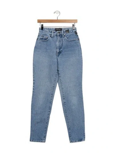 Pre-owned Versace Jeans Couture Vintage Straight Leg Jeans In Blue
