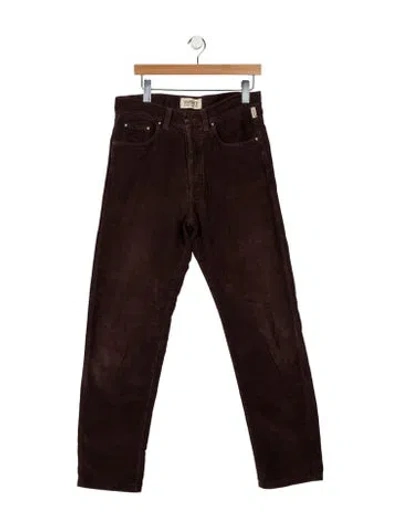 Pre-owned Versace Jeans Couture Vintage Straight Leg Jeans In Brown