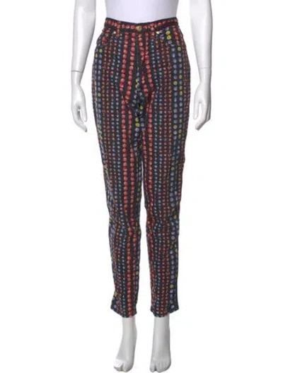 Pre-owned Versace Jeans Couture Vintage Straight Leg Pants In Black