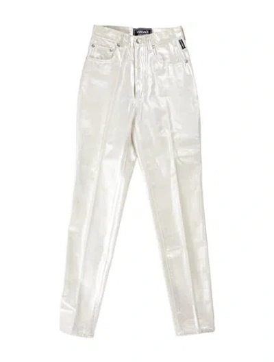 Pre-owned Versace Jeans Couture Vintage Straight Leg Pants In Neutrals