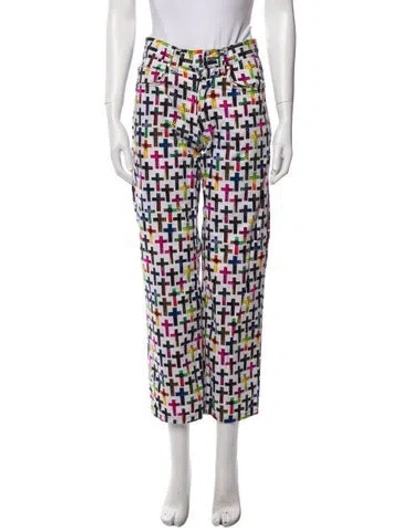 Pre-owned Versace Jeans Couture Vintage Straight Leg Pants In White