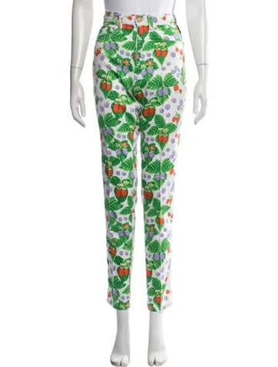 Pre-owned Versace Jeans Couture Vintage Straight Leg Pants In White
