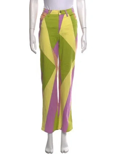 Pre-owned Versace Jeans Couture Vintage Straight Leg Pants In Yellow