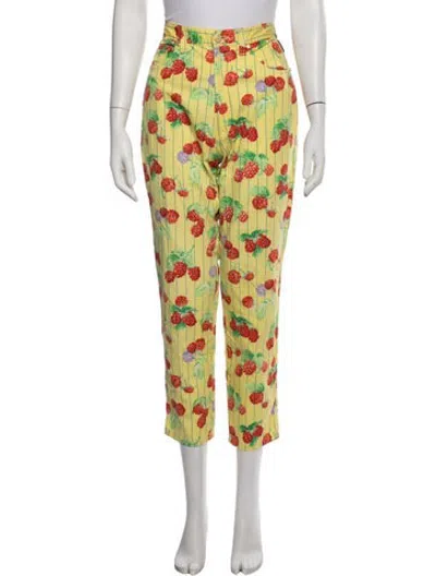 Pre-owned Versace Jeans Couture Vintage Straight Leg Pants In Yellow