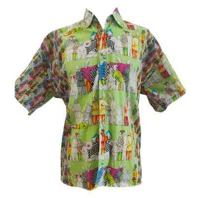 Pre-owned Versace Jeans Couture Vintage  Multicoloured Cotton Shirt, Size L In Brown
