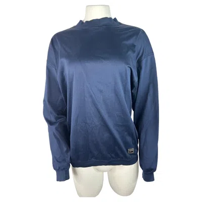 Pre-owned Versace Jeans Couture Vintage  Navy Top, Size Large In Blue