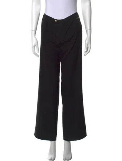Pre-owned Versace Jeans Couture Vintage Wide Leg Pants In Black