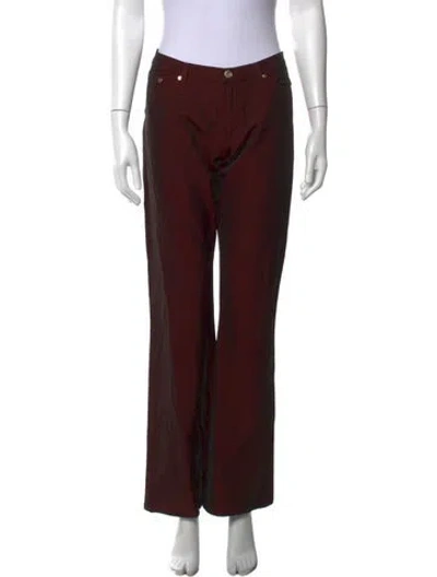 Pre-owned Versace Jeans Couture Vintage Wide Leg Pants In Red