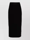 Versace Jeans Couture Waistband Elastic Midi Length High-waisted Skirt In Black