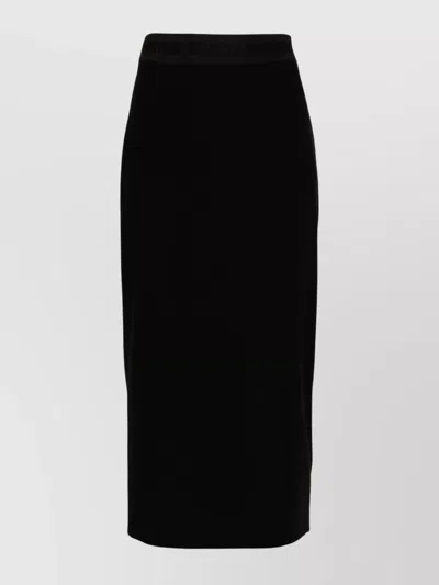 VERSACE JEANS COUTURE WAISTBAND ELASTIC MIDI LENGTH HIGH-WAISTED SKIRT