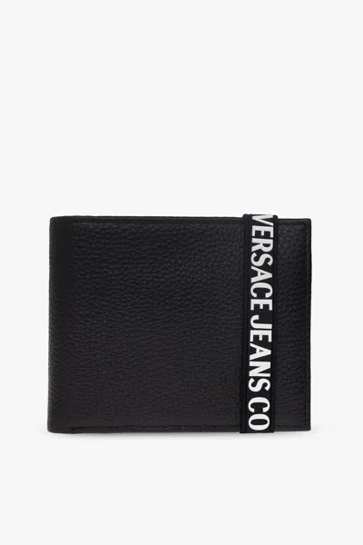 Versace Jeans Couture Leather Wallet In Black