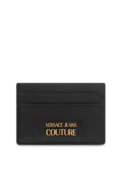 Versace Jeans Couture Card Holder In Black/gold