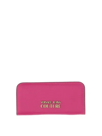 Versace Jeans Couture Wallet With Logo In Nude & Neutrals