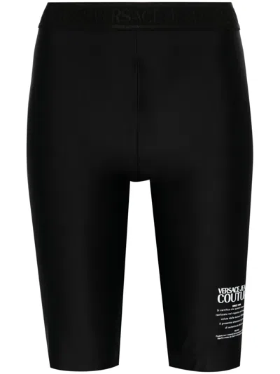Versace Jeans Couture Warranty Bicycle Shorts In Black